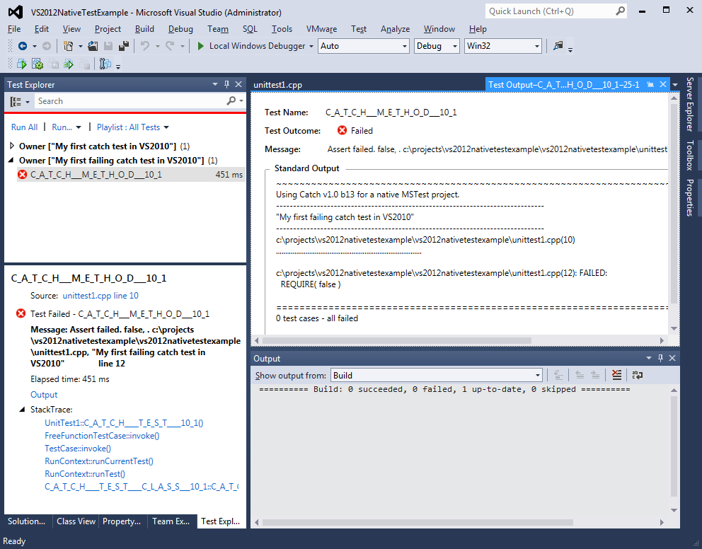 VS2012 example description